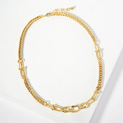 Three Oval-Chain Accents HardWear-Chain Necklace