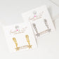 Dainty Pavé Star & Safety Pin Drop Earrings