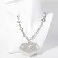 Polished Brass Large Puffy Heart HardWear-Chain Necklace.