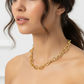 18K Gold Plated Bold Mariner Link Chain Necklace