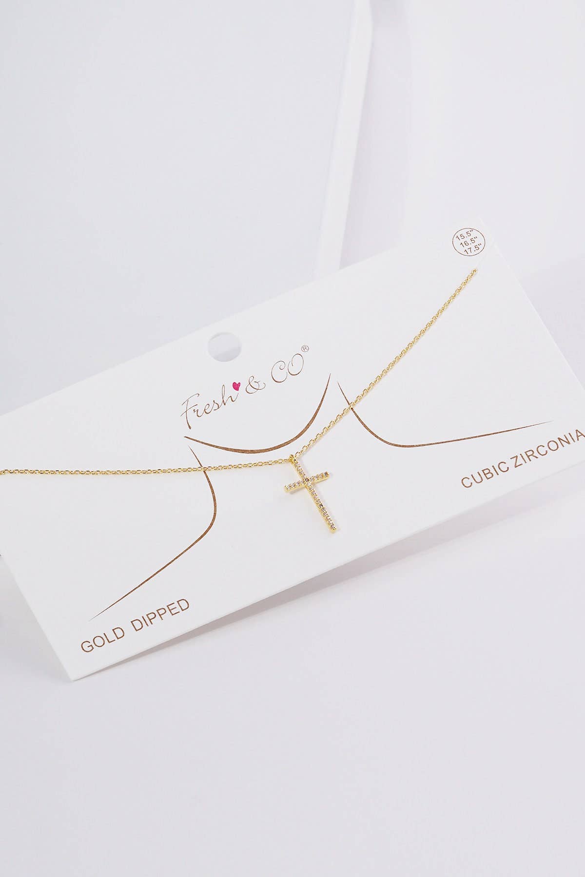Gold Plated Cubic Filled Mini Cross Necklace
