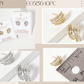 Soft-Curve with Dual-Row Pave CZ Setting Stud Earrings