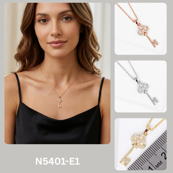 Clover Key Pendant Necklace