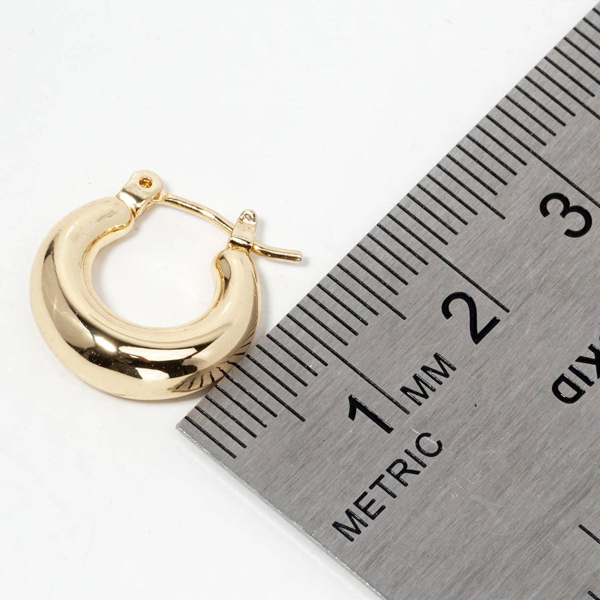 Chunky Dome Huggie Hoop Earrings