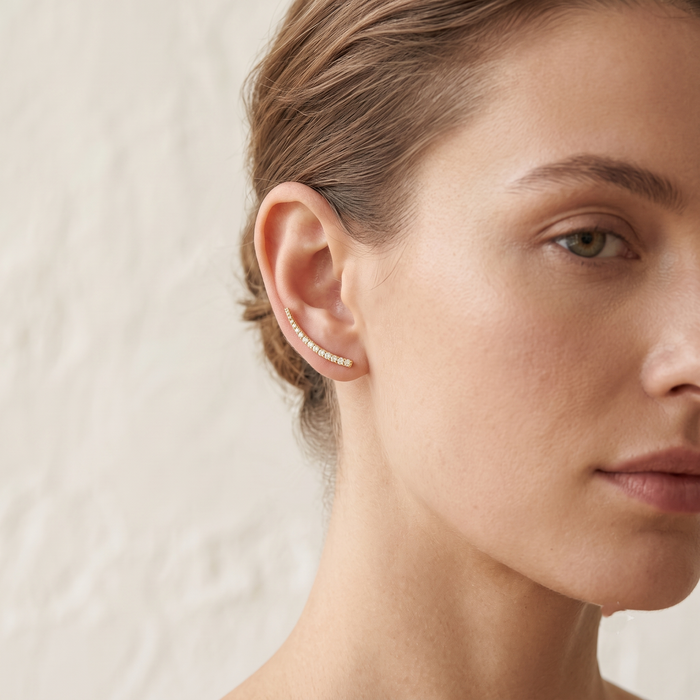 Cubic Zirconia Ear Crawlers