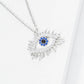 Gold Blue Evil Eye Starburst Necklace