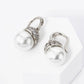 18K Gold Dipped Pave Cubic Zirconia 8mm Pearl Drop Dangle.