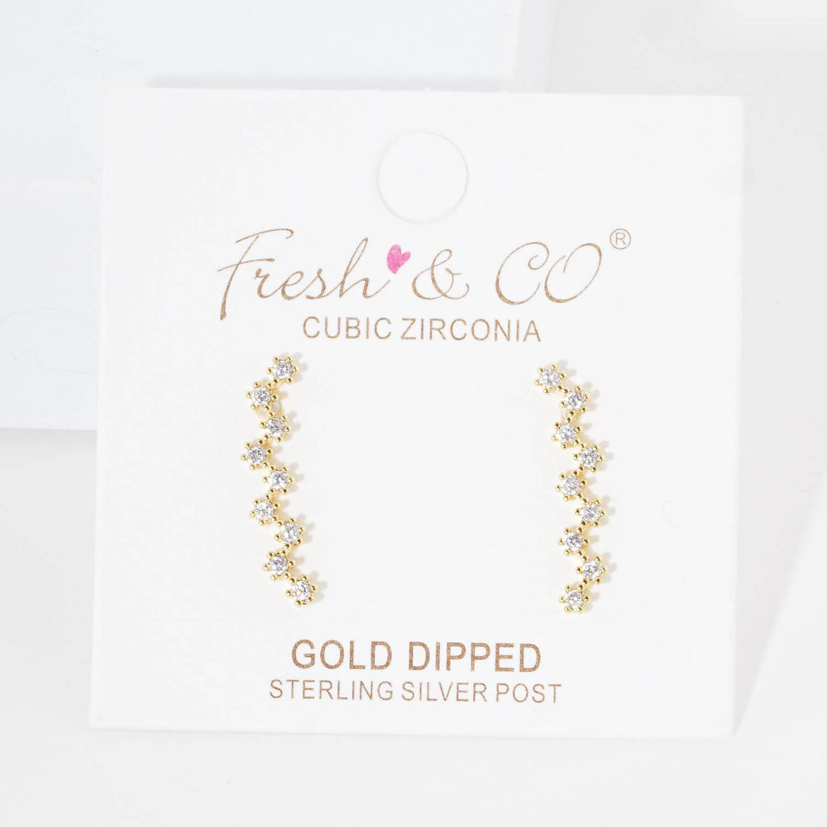 Cubic Zirconia Ear Crawler Earrings -