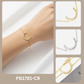 Minimalist Pavé Moon Charm Bracelet