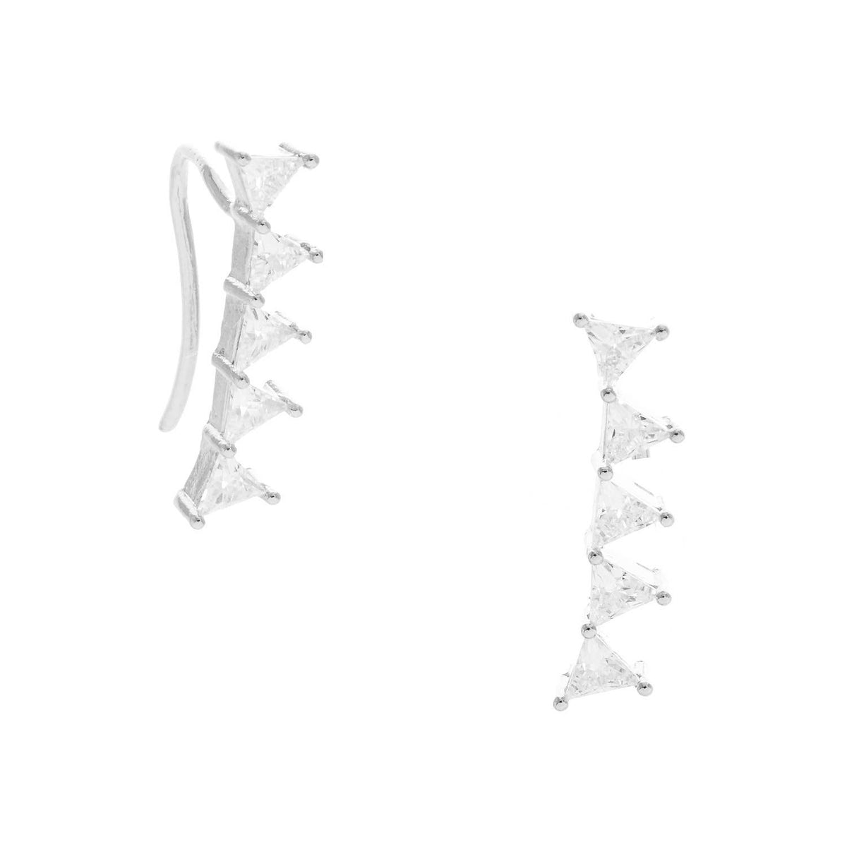 Gold Spike Ear Jacket Earrings