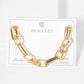 Mixed Texture U-Link Chain Bracelet