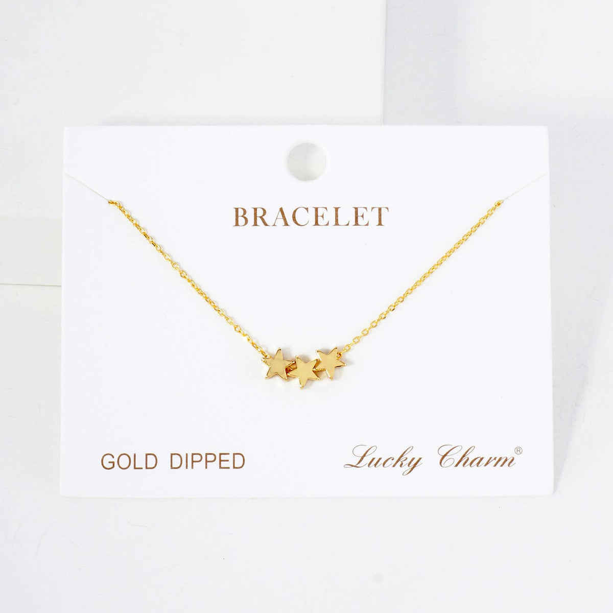 Celestial-Theme 5mm Three-Star Chain Bracelet