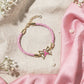 Pink Ribbon Butterfly Bracelet – Gold-Dipped Braided Charm