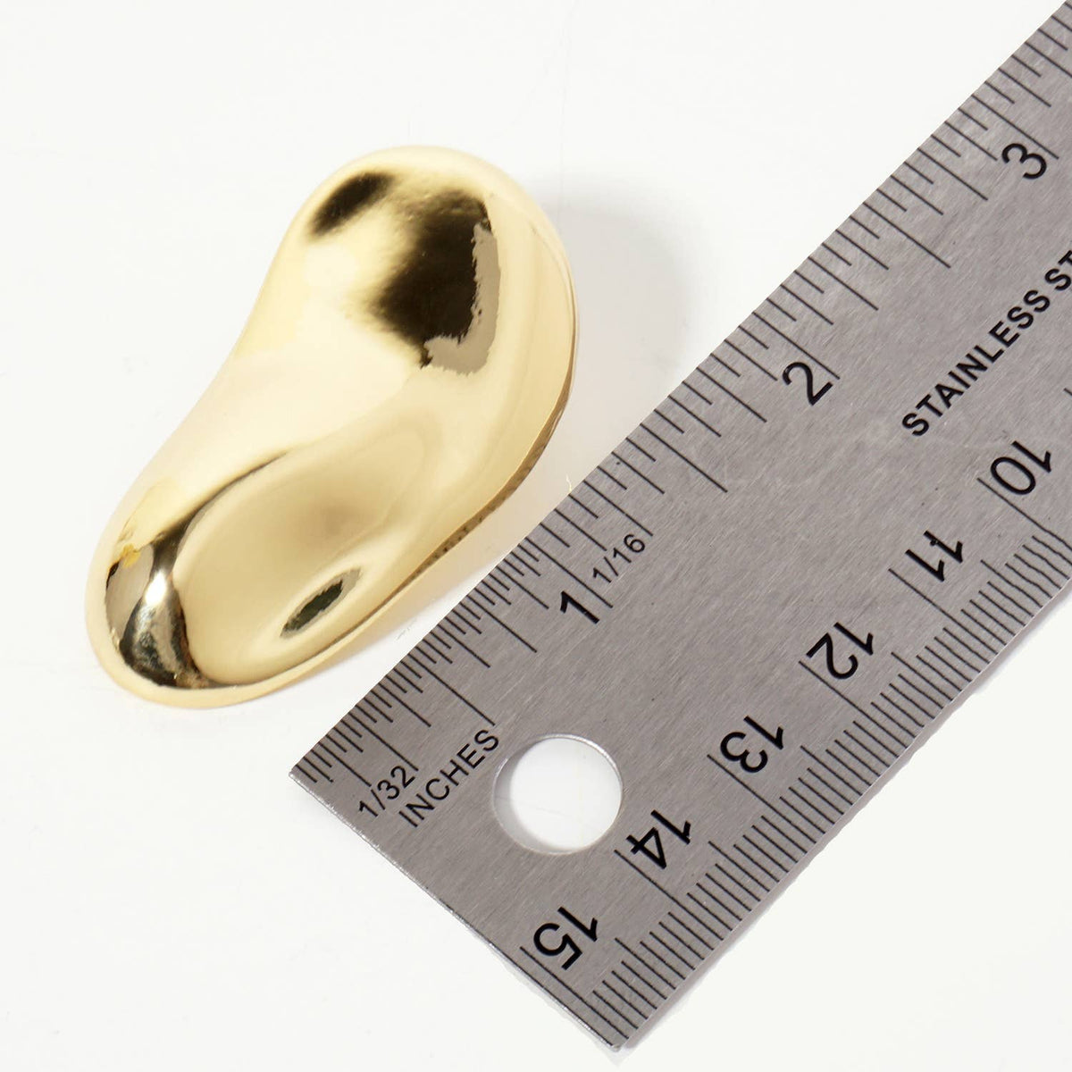 Polished Brass Hand-Pressed-Texture Statement Earrings