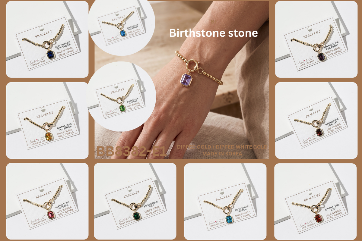 Elegant Birthstone Charm Bracelet