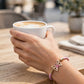 Pink Ribbon Butterfly Bracelet – Gold-Dipped Braided Charm