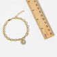 Texas State Charm Pave Cubic Zirconia Link Chain Bracelet