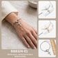 Pavé Cubic Zirconia Cross & Heart Charm Bracelet