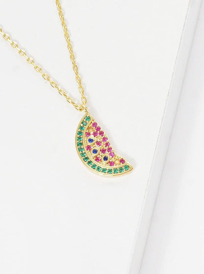 Gold Plated Watermelon Necklace