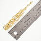 Polished Brass 15mm Twisted Chain and Oval Link Bracelet