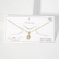 Two Teardrop Pendant 18K-Gold-Dipped Brass Necklace