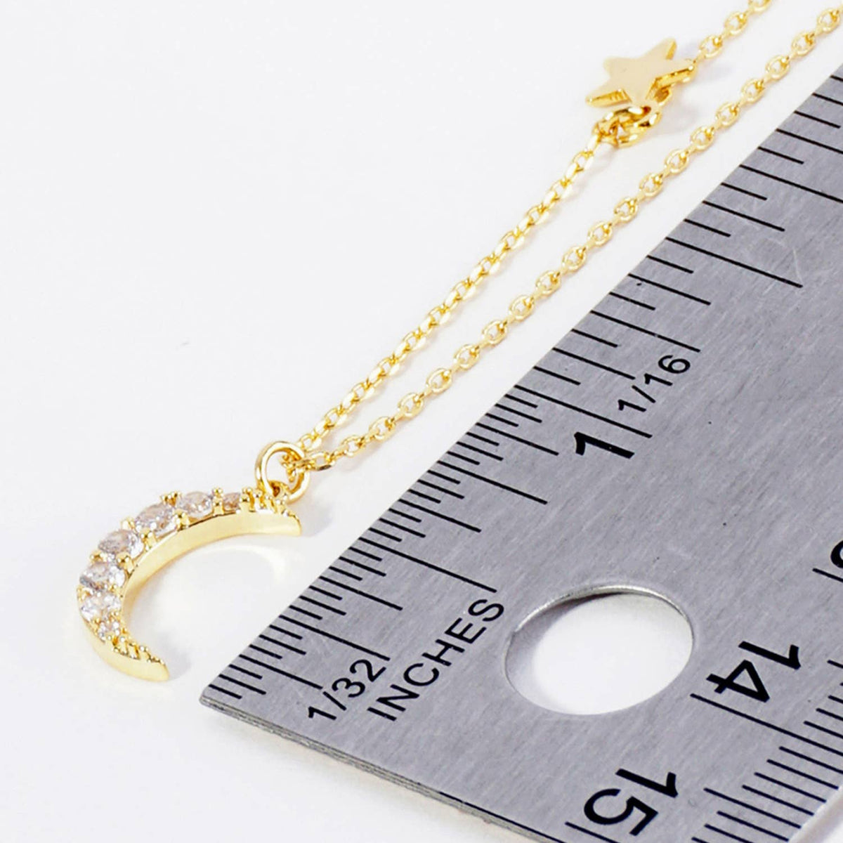 Celestial Moon & Star Dainty Charm Anklet