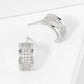 Micro-Pave-Set 11mm Half Hoop Earrings