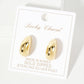 Polished Brass 20mm Puffy Hollow Teardrop Hoop Earrings