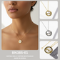 Mother of Pearl "Love" Script Disc Necklace