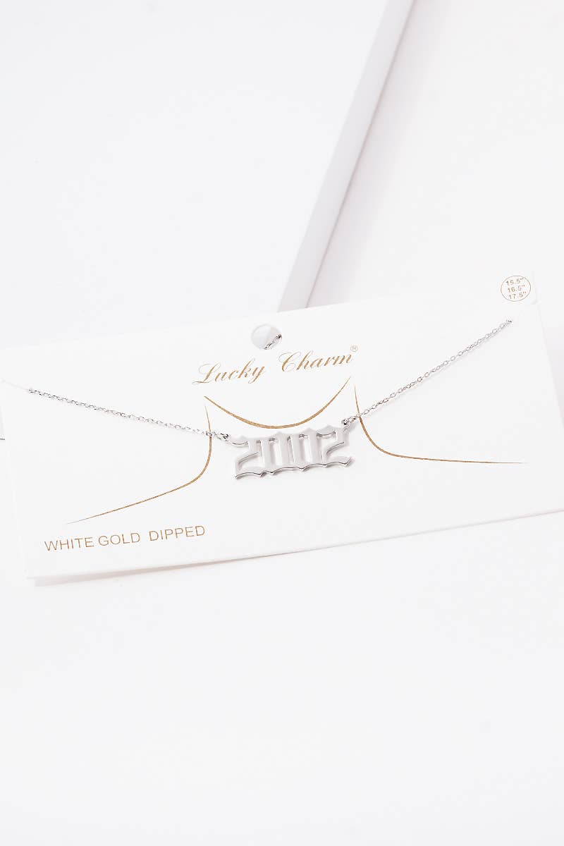 Gold Plated Birth Year Necklace