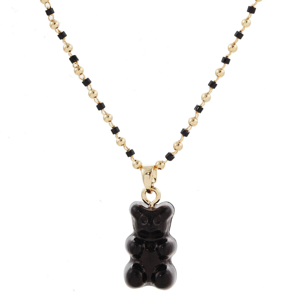 Multicolor Beaded Gummy Bear Necklace