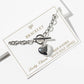 Chunky Chain Heart Bracelet with Magnetic Easy-Clasp