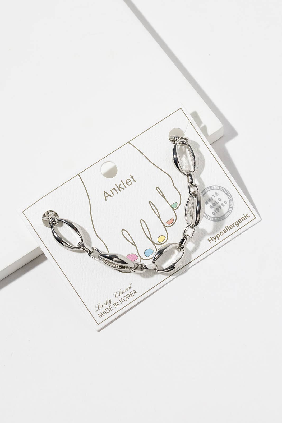 High-Shine Oval Link Statement Anklet