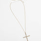 Crystal Cross Pendant Necklace – Gold & Silver Pavé Cross