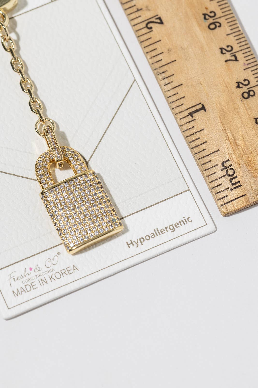 Pave Padlock Bag Charm
