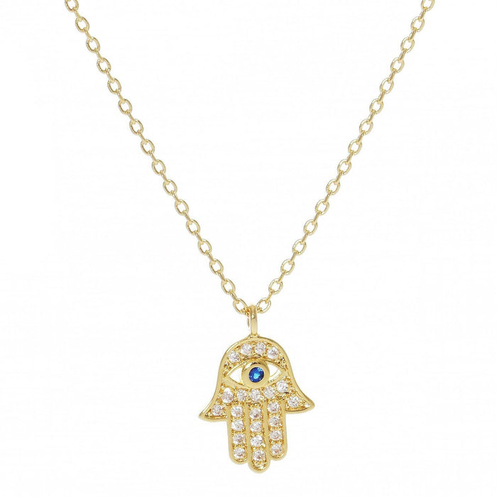 Gold Hand of Fatima Necklace