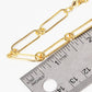 Minimalist Paperclip Chain Bracelet with Dainty Charm