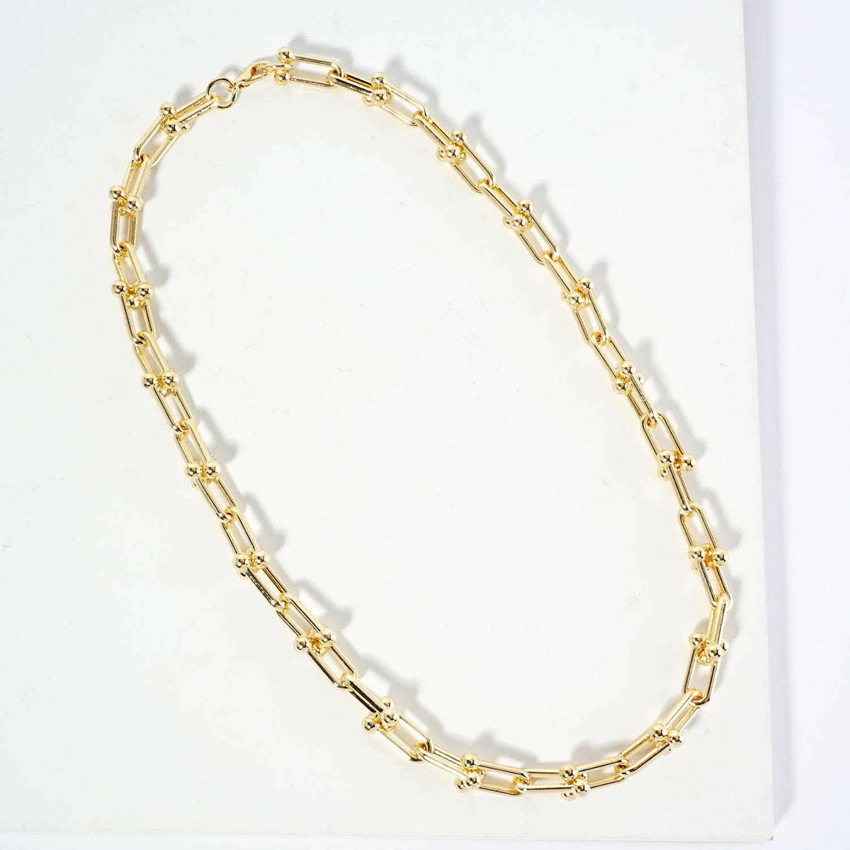 18K Gold Plated U-Link Chain Necklace