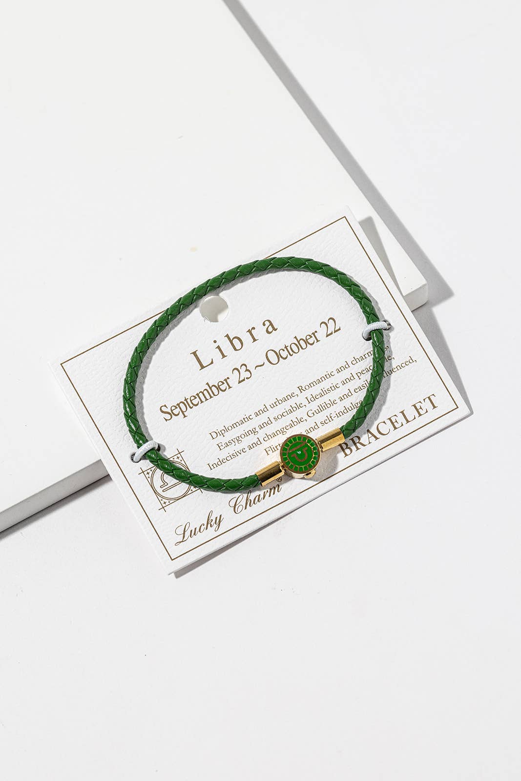 Zodiac Code Collection Braided Leather Charm Bracelet