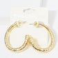 Gold Plated Snake Skin Hoop Earrings
