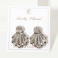 Sea-Life-Theme Ball-Texture Shell Design Post Earrings