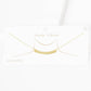 Gold Plated Curved Bar Necklace