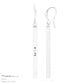 "HOPE" Engraved Vertical Bar Dangle Earrings