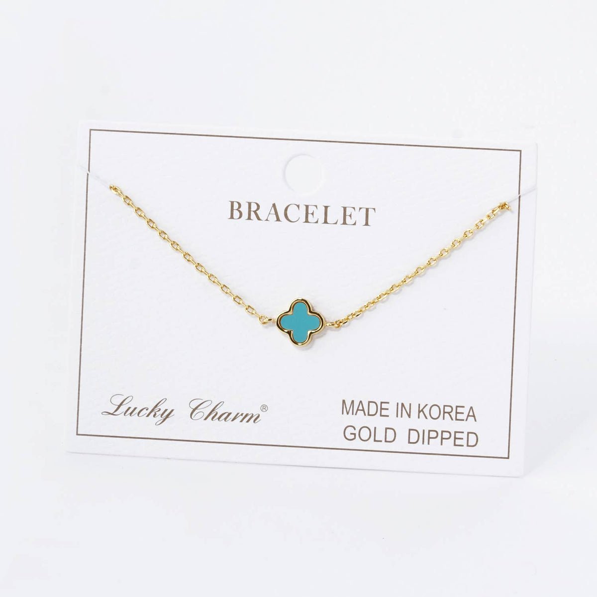 Dainty Clover Charm Bracelet