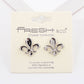 Gold Plated Bold Fleur De Lis Post Earrings