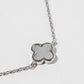 Lucky Charm Four-Leaf Clover Station Anklet - Multiple Color