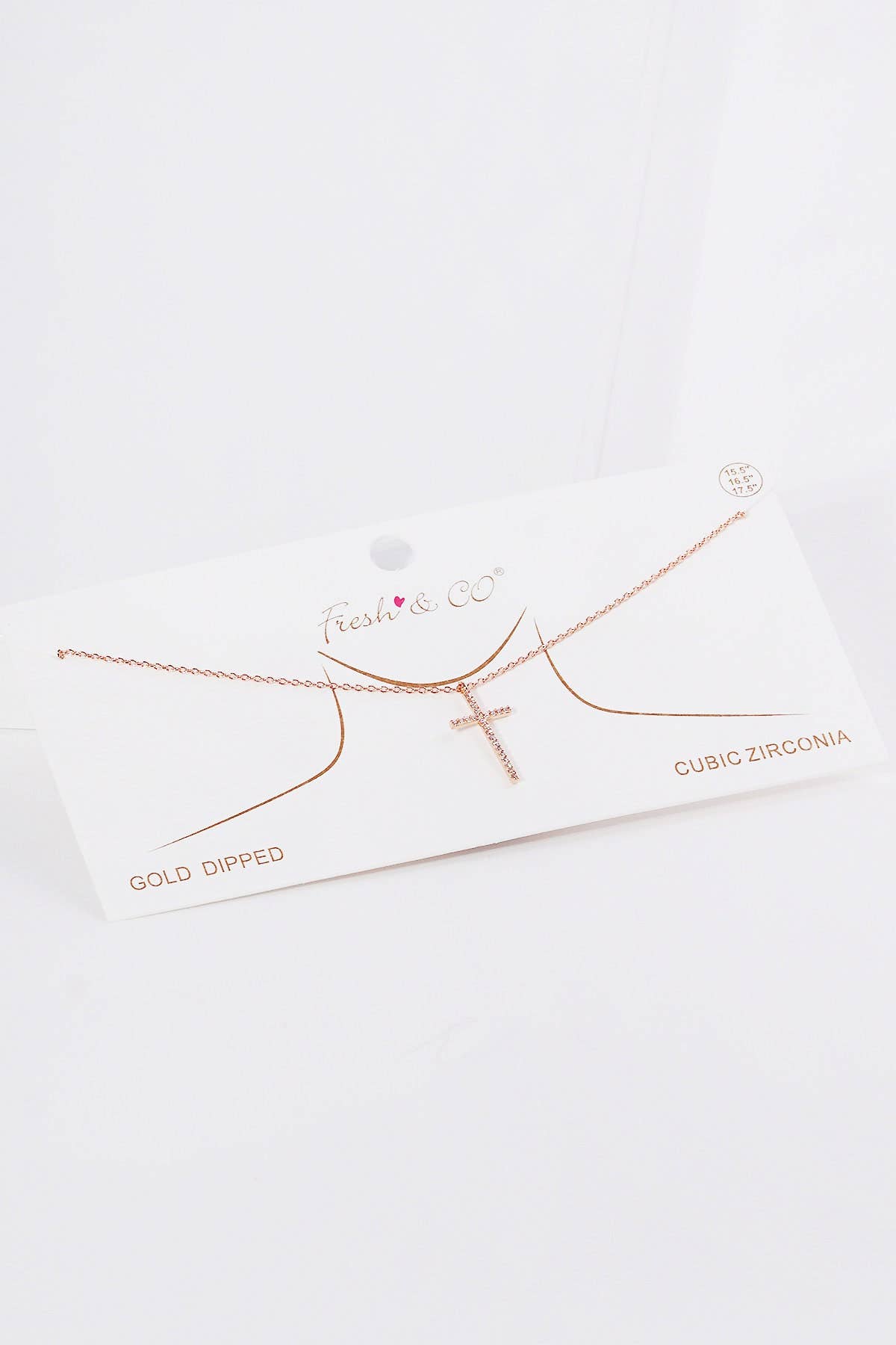 Gold Plated Cubic Filled Mini Cross Necklace