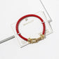 Braided Leather Horseshoe Bracelet