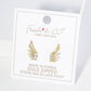 18K Gold Dipped Angel Wings Cubic Zirconia Stud Earrings