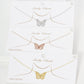 Gold Plated Dainty Butterfly Charm Necklace